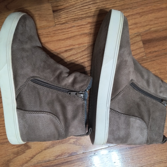 Corky's suede zip high top sneakers, women's size 8, brown - Picture 5 of 9